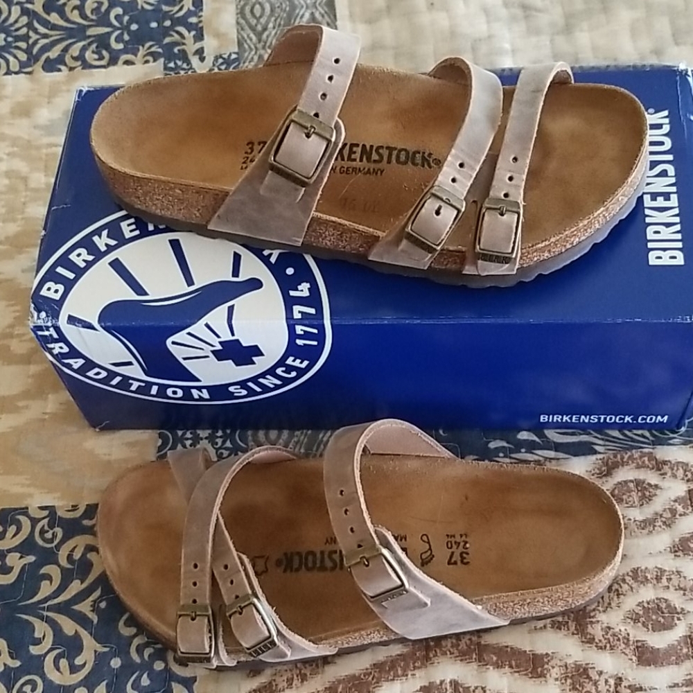 Birkenstocks Franca Tobacco Brown sz 37 regular
